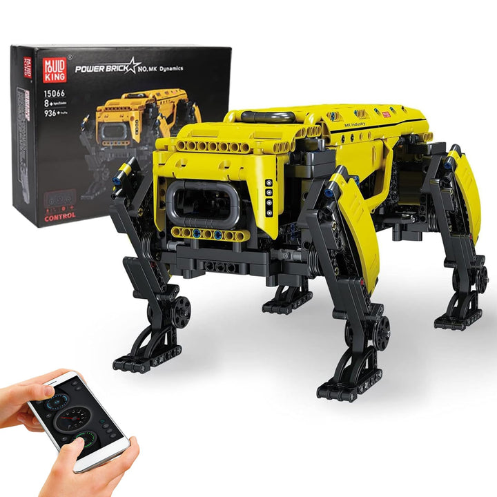 Mould King Roboter-Hundebausätze für Jungen, 936 Stück MOC-Steine APP Fernbedienung Roboterspielzeug
