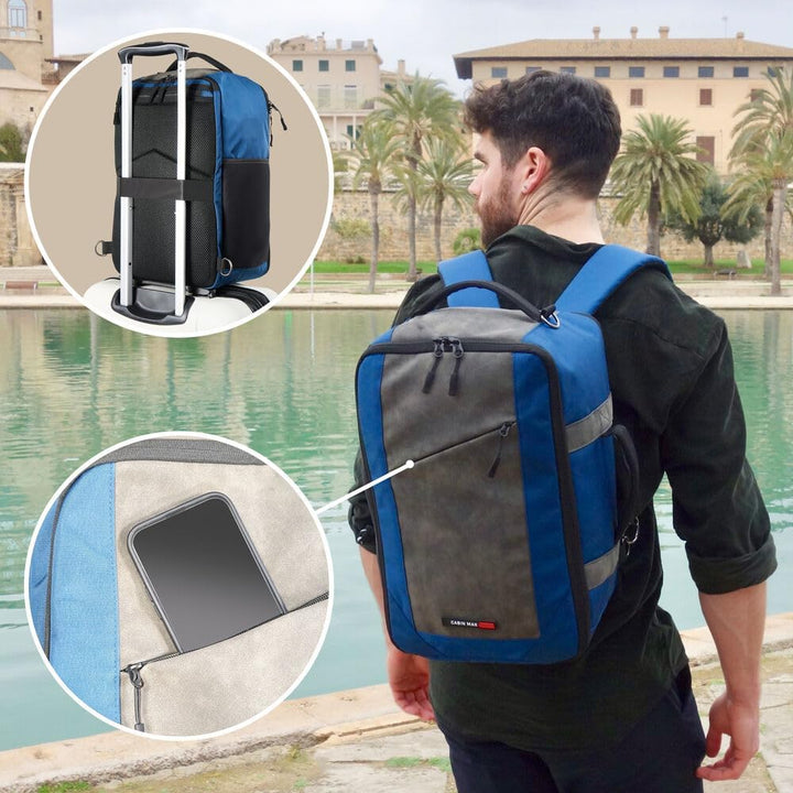 Cabin Max Für Ryanair Handgepäck Rucksack 40x20x25, Reiserucksack, Tasche Flugzeug Wizzair, Eurowing
