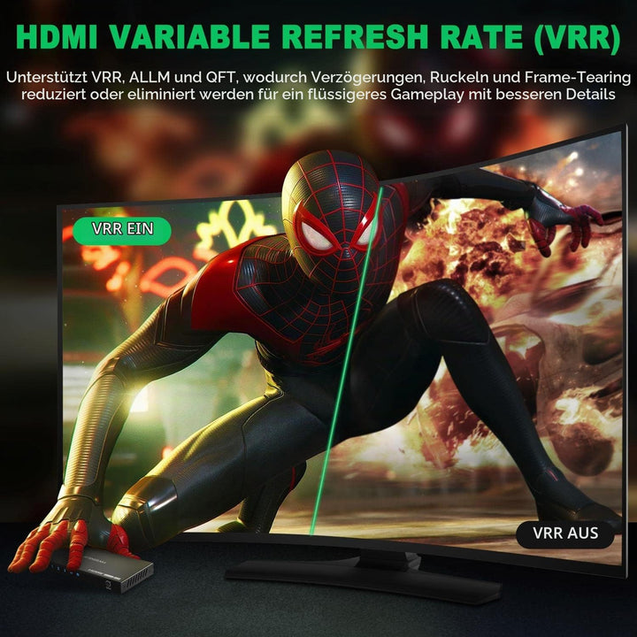 4K 120Hz HDMI 2.1 Switch 3 In 1 Out, AVIDGRAM 8K 60Hz HDMI Umschalter 3x1mit IR-Fernbedienung, 3 Por