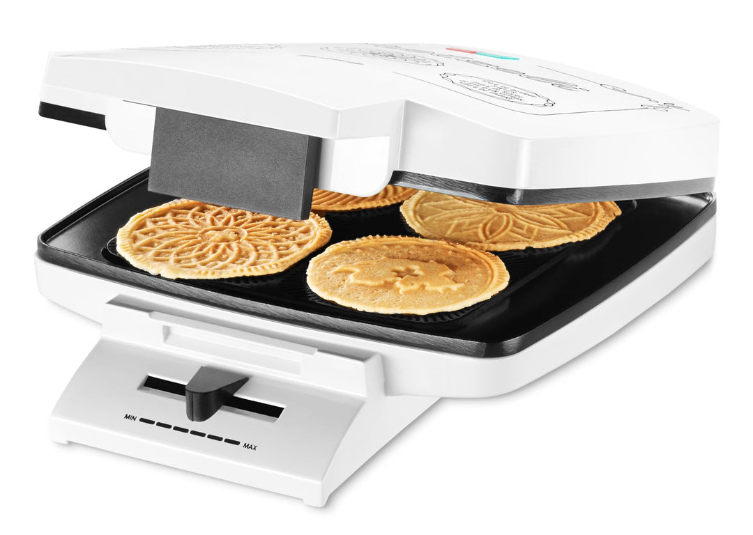 Trisa Bretzelieisen - 1000W, 4 Bretzeli gleichzeitig, antihaftbeschichtete Heizplatten & Temperaturr