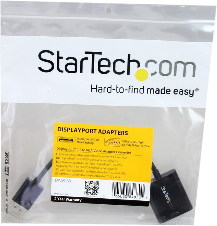 StarTech.com DISPLAYPORT 1.2 to VGA Adapter DisplayPort to VGA Adapter -, DP2VGA3 Adapter VGA Single