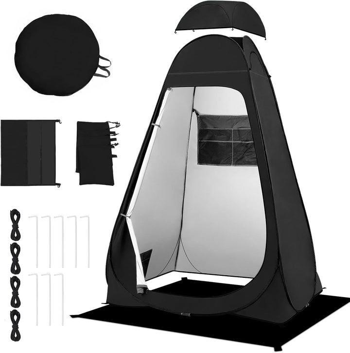 BRIAN & DANY Duschzelt Camping, Pop Up Toilettenzelt, Tragbares Umkleidezelt mit Regenschutz und Fen