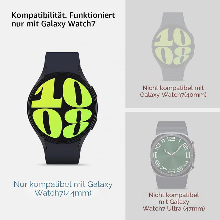 Spigen Glas.tR EZ Fit Schutzfolie kompatibel mit Samsung Galaxy Watch 7 44mm, 2 Stück, Nicht hüllenf