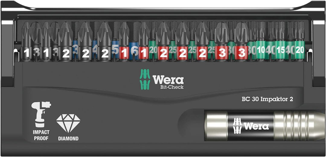 Wera de puntas Bit-Check 30 Impaktor 2