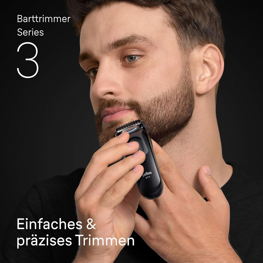 Braun Barttrimmer Series 3, Bartschneider Herren, BT3520, Schwarz | Kabelloser Bart Rasierer mit Ult