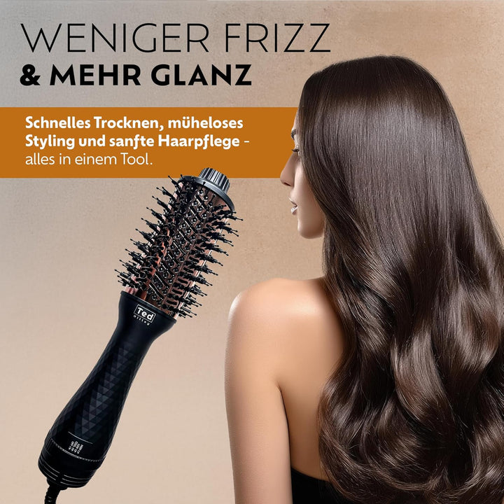 DuoStyle® Titan Föhnbürste & Warmluftbürste mit Ionen – 2-in-1 Haartrockner Bürste für Volumen, Glät