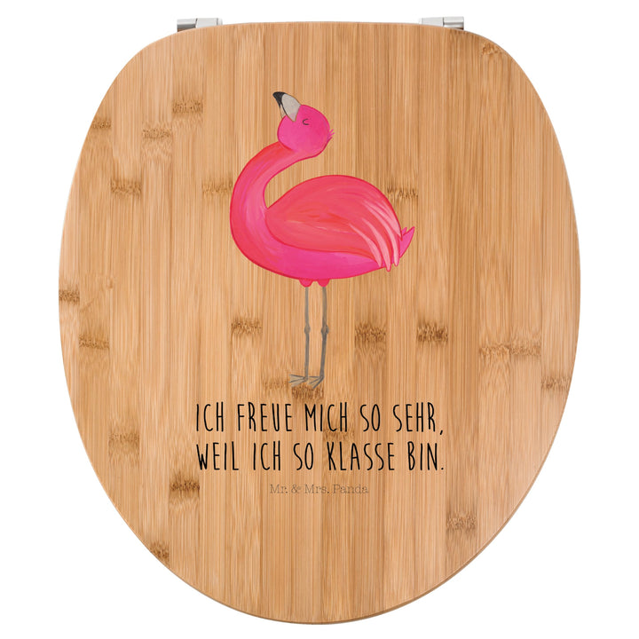 Mr. & Mrs. Panda Motiv WC Sitz Flamingo stolz - Geschenk, Schwester, Selbstliebe, Selbstakzeptanz, T