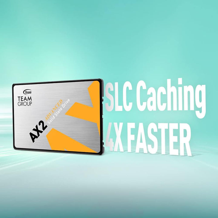 TEAMGROUP AX2 256GB 3D NAND TLC 2,5 Zoll SATA III interne Solid State Drive SSD (Lesegeschwindigkeit
