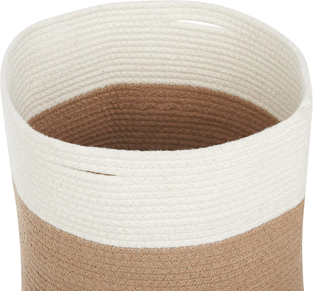 Aufbewahrungskorb Baumwolle beige/natürlich/weiss 52 cm rund Boho-Stil Ardesen