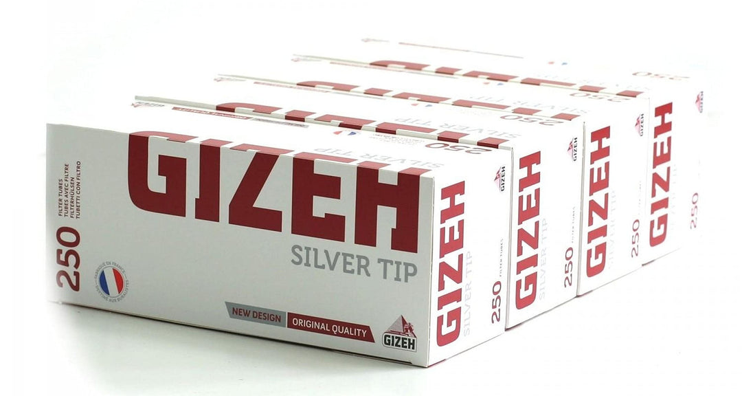 Box von 250 Rohre mit Silver Tips Giza x4 Filter