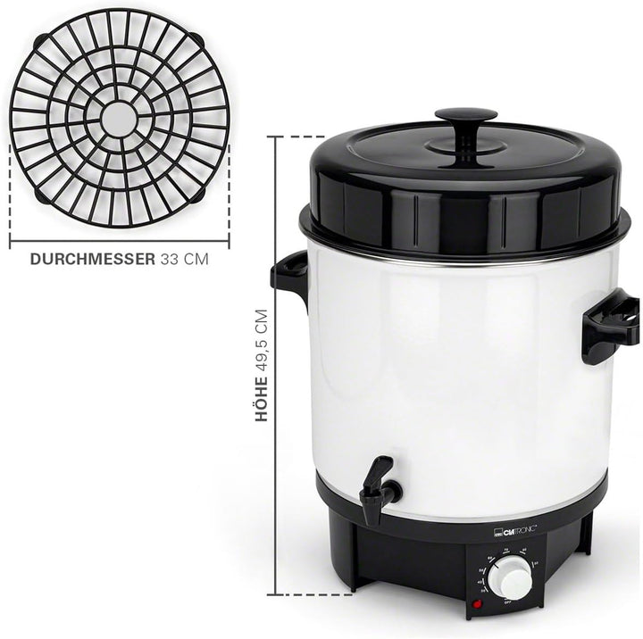 Sport-Tec Wasserbad MK 1800 Glühweinkocher Glühweintopf Einkochautomat,