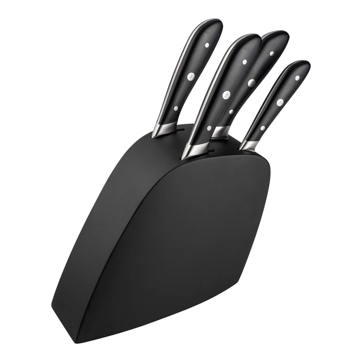 Rockingham Forge Ashwood Black Schwarz 6-Stück Messerblock – 5 Messer und Schwarzer Messerblock aus