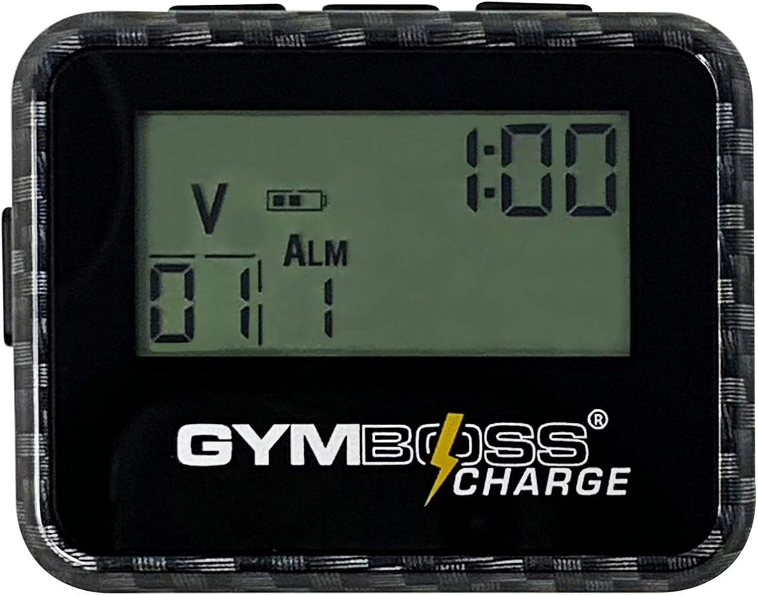 Gymboss Charge Intervall-Timer und Stoppuhr (Carbon/Schwarz) Carbon Schwarz, Carbon Schwarz
