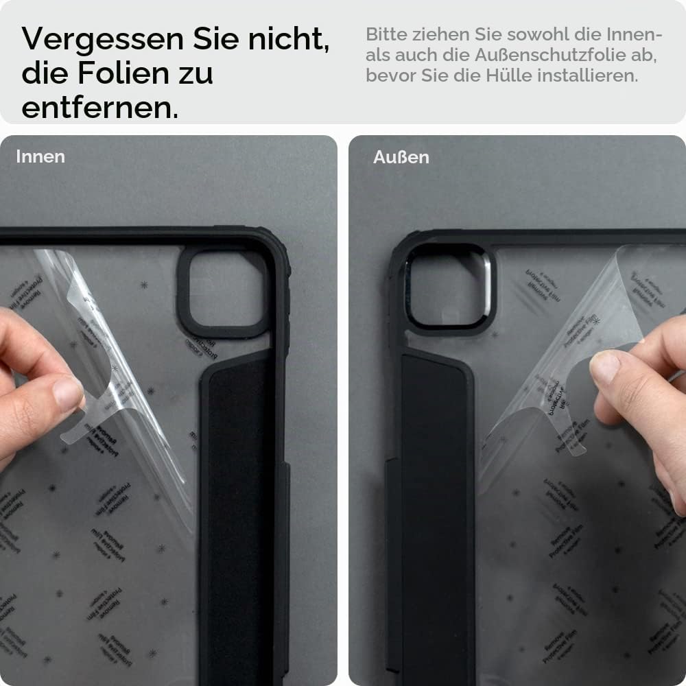 Spigen Ultra Hybrid Pro Hülle Kompatibel mit Xiaomi Pad 5 / Xiaomi Pad 5 Pro - Schwarz