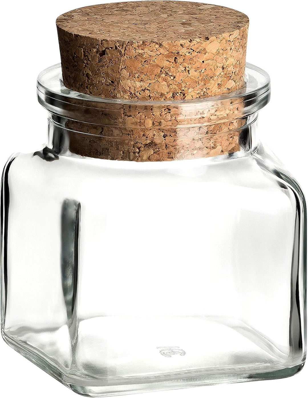 gouveo 12er Set Gewürzgläser 120 ml eckig mit Korken - Kleine Korkengläser mit Korkverschluss - Leer