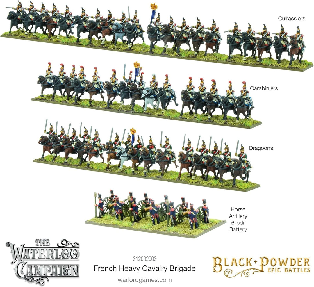 Warlord Black Powder Epische Schlachten Waterloo: Französische schwere Kavallerie Brigade Militärtis