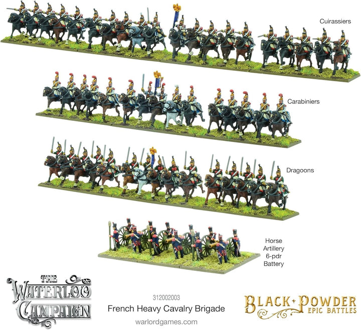 Warlord Black Powder Epische Schlachten Waterloo: Französische schwere Kavallerie Brigade Militärtis