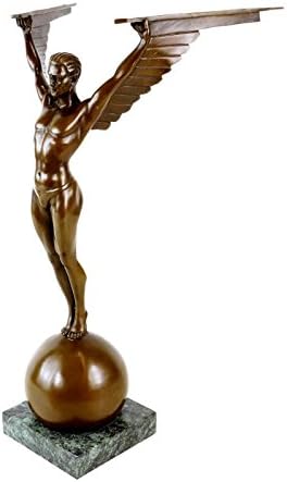 Kunst & Ambiente - Icarus Art Deco Skulptur aus Bronze - signiert Gennarelli - Mythologische Figur -