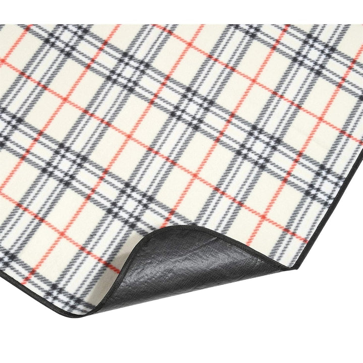 cilio Picknickdecke Weekend beige, 145x130 cm, Wasserabweisende Unterseite | 100% Polyester, zusamme