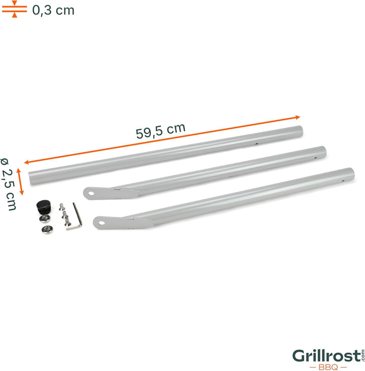 Grillrost.com Das Original Massive Kugelgrill Beine mit patentierter Befestigung | verhindert wackel