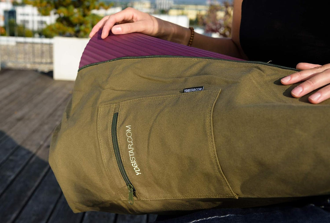 Yogistar Yogatasche yogibag® Basic - Zip - Cotton - Big Plus - 73 cm (73 x 23 x 23 cm) Anthrazit, An