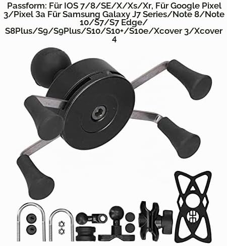 aqxreight Handyhalter, Handyhalter X-Grip Lenkermodifikation Universal mit 13 Zubehörteilen für IOS