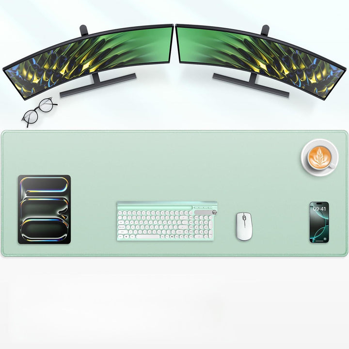 Schreibtischunterlage Mauspad 1200x400mm Mousepad XXXL- Gaming Mauspad 120 x 40 cm Hellgrün, 120 x 4