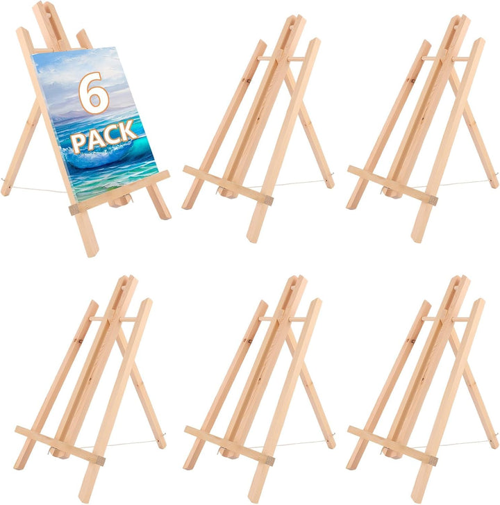 ASelected 6 Stück Staffelei Holz Klein 30cm Tischstaffelei Staffelei Dreifuss Holzstaffelei Klein Ti