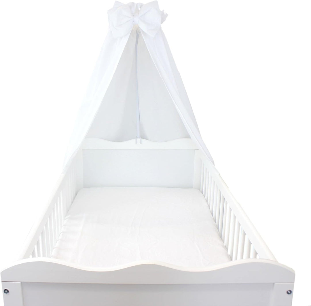 TupTam Babybett Himmel mit Schleifchen, Farbe: Weiss, Grösse: ca. 160x240 cm H240 x B160 cm (1er Pac