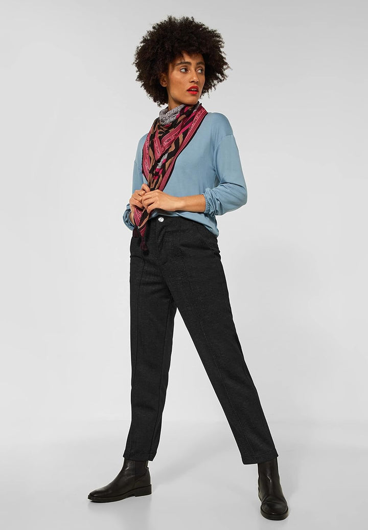 Street One Damen Chinohose 40W / 30L Schwarz, 40W / 30L Schwarz