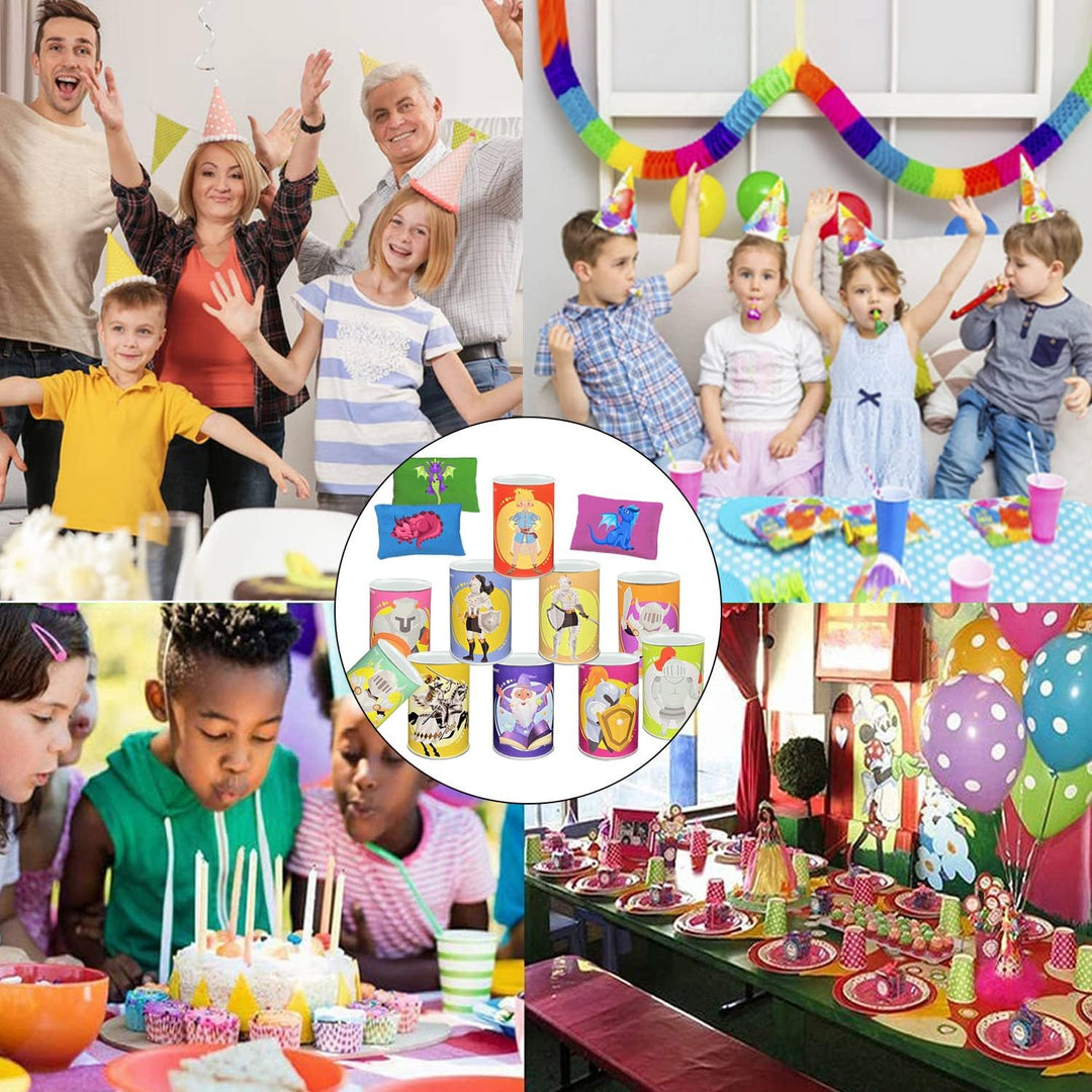 Ulifeme Kinder Dosenwerfen, Dosen Werfen Spiel für Kindergeburtsta & Parties, Dosenwurfspiel mit 10p