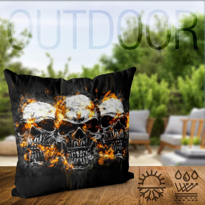 VOID Totenköpfe Hard Rock Kissenbezug Kissenhülle Sofakissen Kissen Deko Outdoor-Kissen Dekokissen,