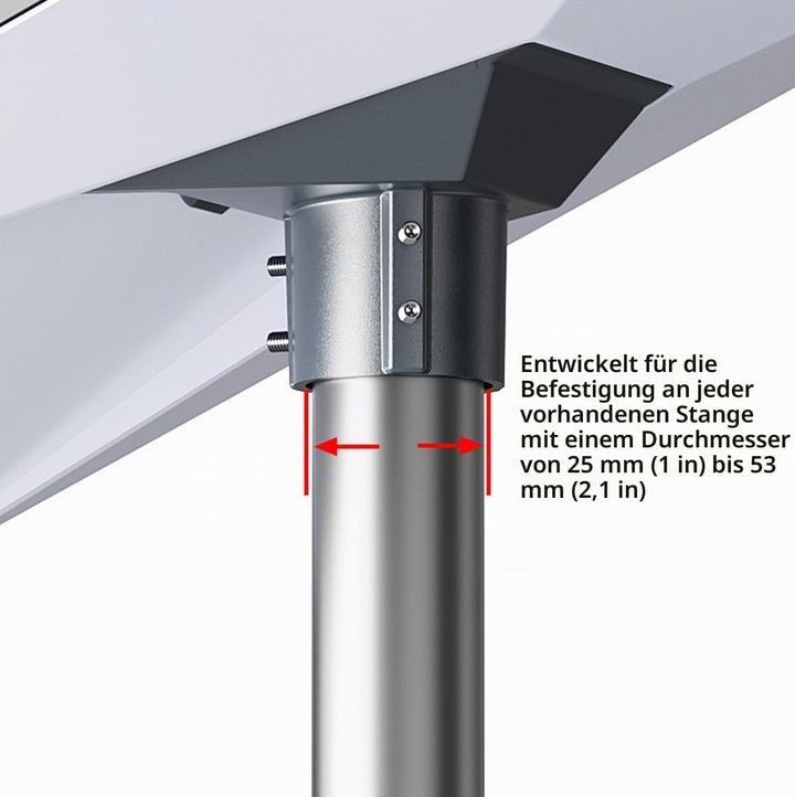 Starlink Standard Gen 3/4/4X Rohradapterhalterung, sicheres Stangenmontage-Set für Dach-, Wohnmobil-