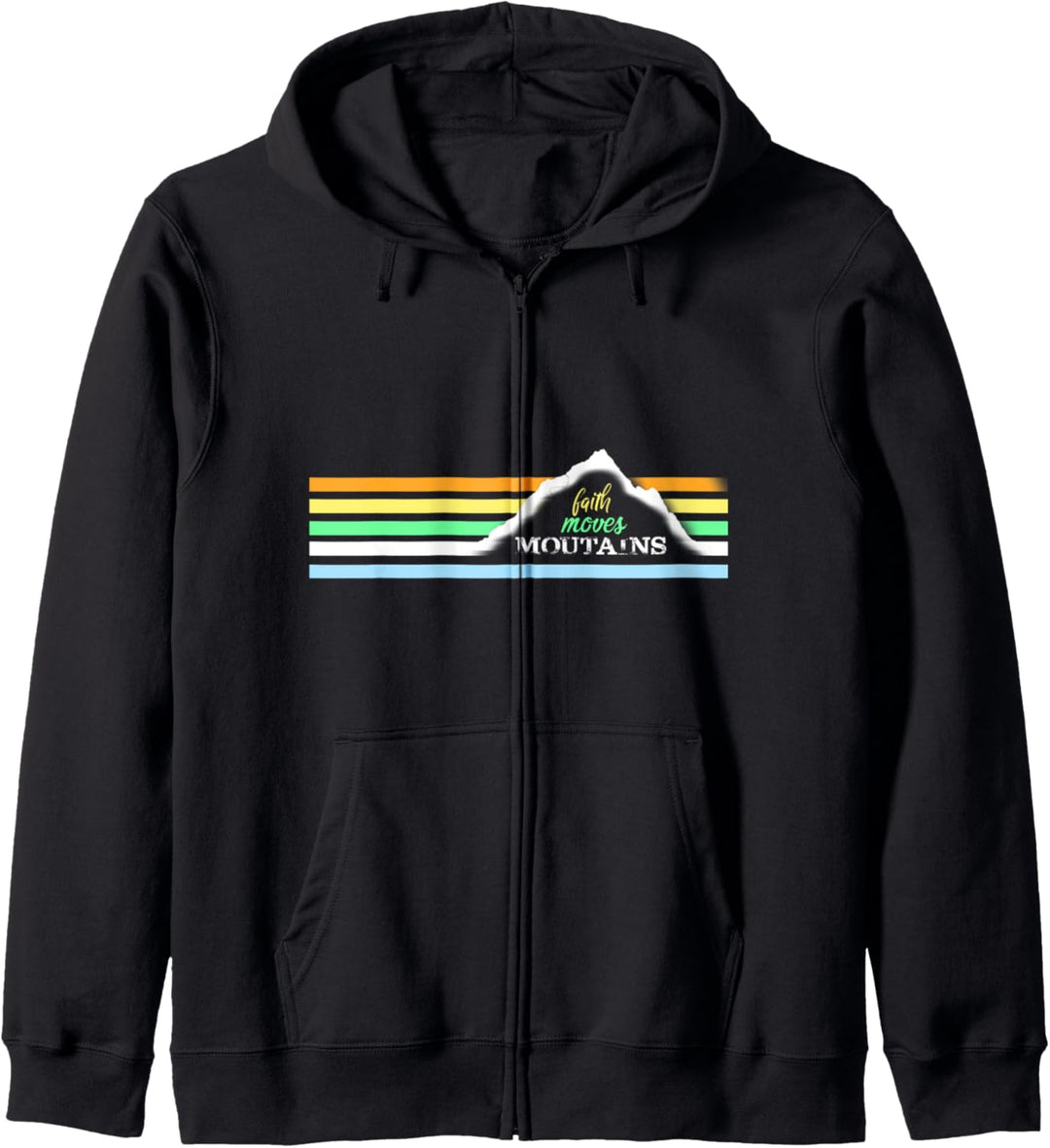 Faith Moves Mountains Christian Bible Verse Based Kapuzenjacke