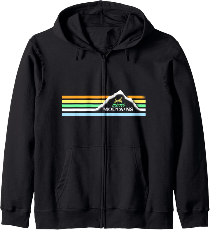 Faith Moves Mountains Christian Bible Verse Based Kapuzenjacke