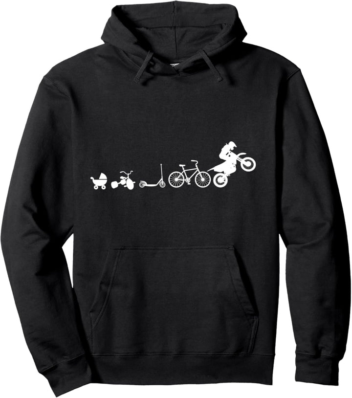 Gift for Motocross Biker - Evolution Pullover Hoodie