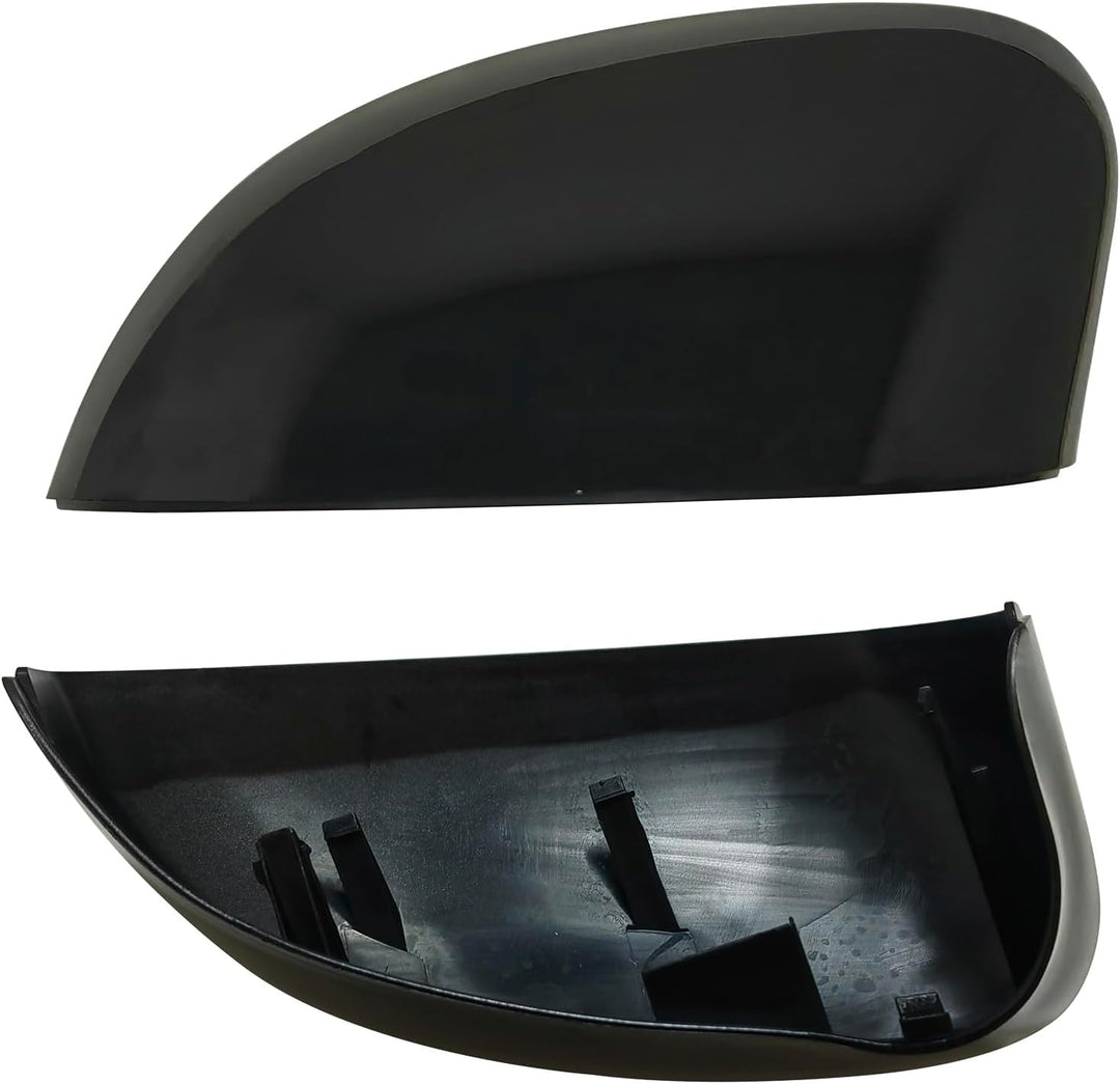 KYYET Seitenspiegel-Abdeckkappe, kompatibel mit Fiat 500 2007–2020 (glänzendes Schwarz) schwarz glän
