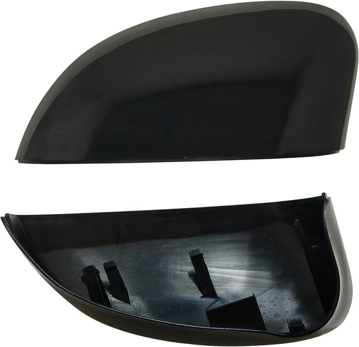 KYYET Seitenspiegel-Abdeckkappe, kompatibel mit Fiat 500 2007–2020 (glänzendes Schwarz) schwarz glän
