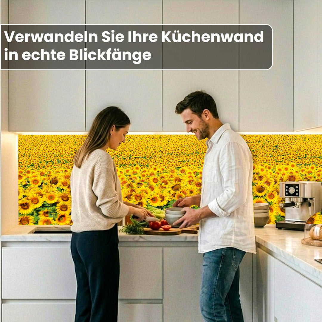 DIMEX Küchenrückwand Folie selbstklebend SONNENBLUMENFELD | Klebefolie - Dekofolie - Spritzschutz fü