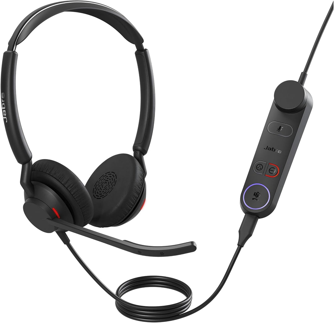 Jabra Engage 50 II schnurgebundenes Stereo-Headset mit Link Call Control, geräuschunterdrückender 3-
