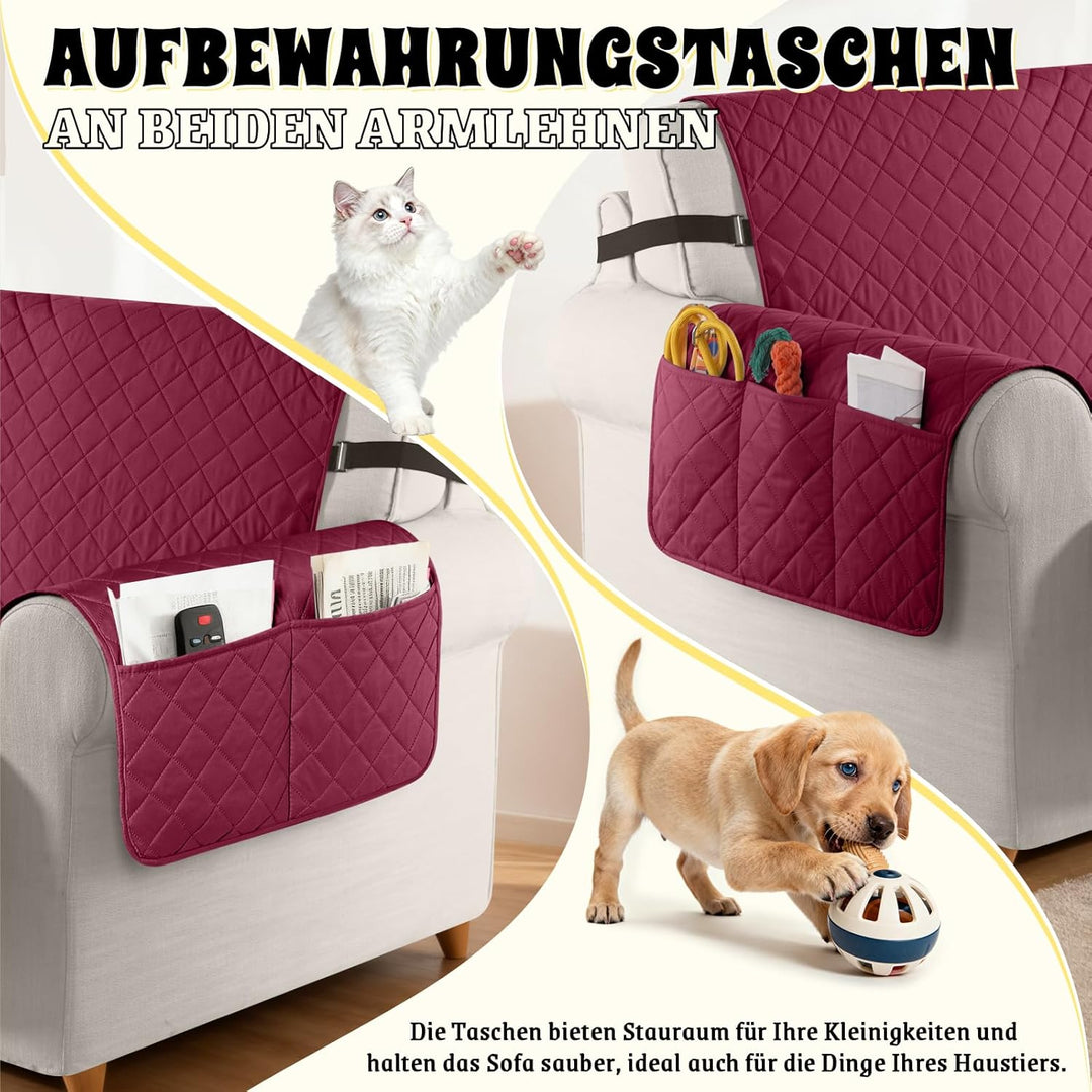 TAOCOCO Sofa Überzug, Sofabezug Wasserdicht Mit Gummiband，Wohnzimmer Anti-Rutsch Gepolsterter Sofasc