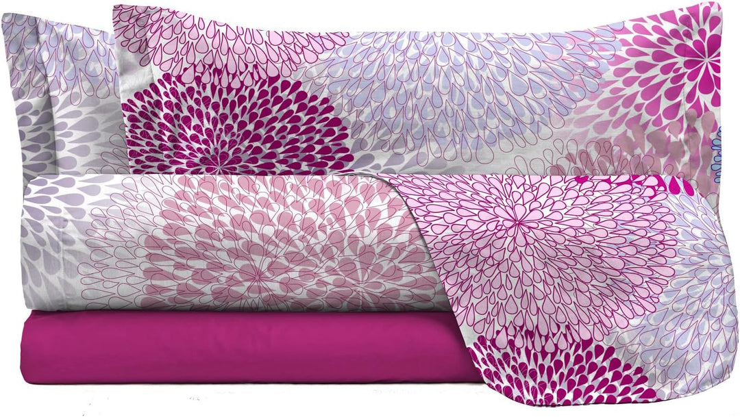 Fantasy Italian Bed Linen Bettwäsche, Soffioni, Doppelte, Mikrofaser, Löwenzahn Soffioni Doppelte, S