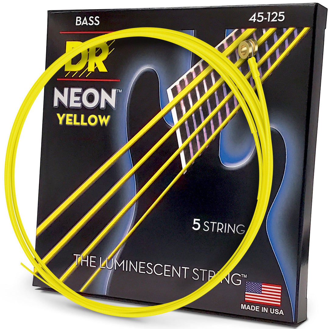 DR Strings HI-DEF Neon Bassgitarren-Saiten (NYB5-45)