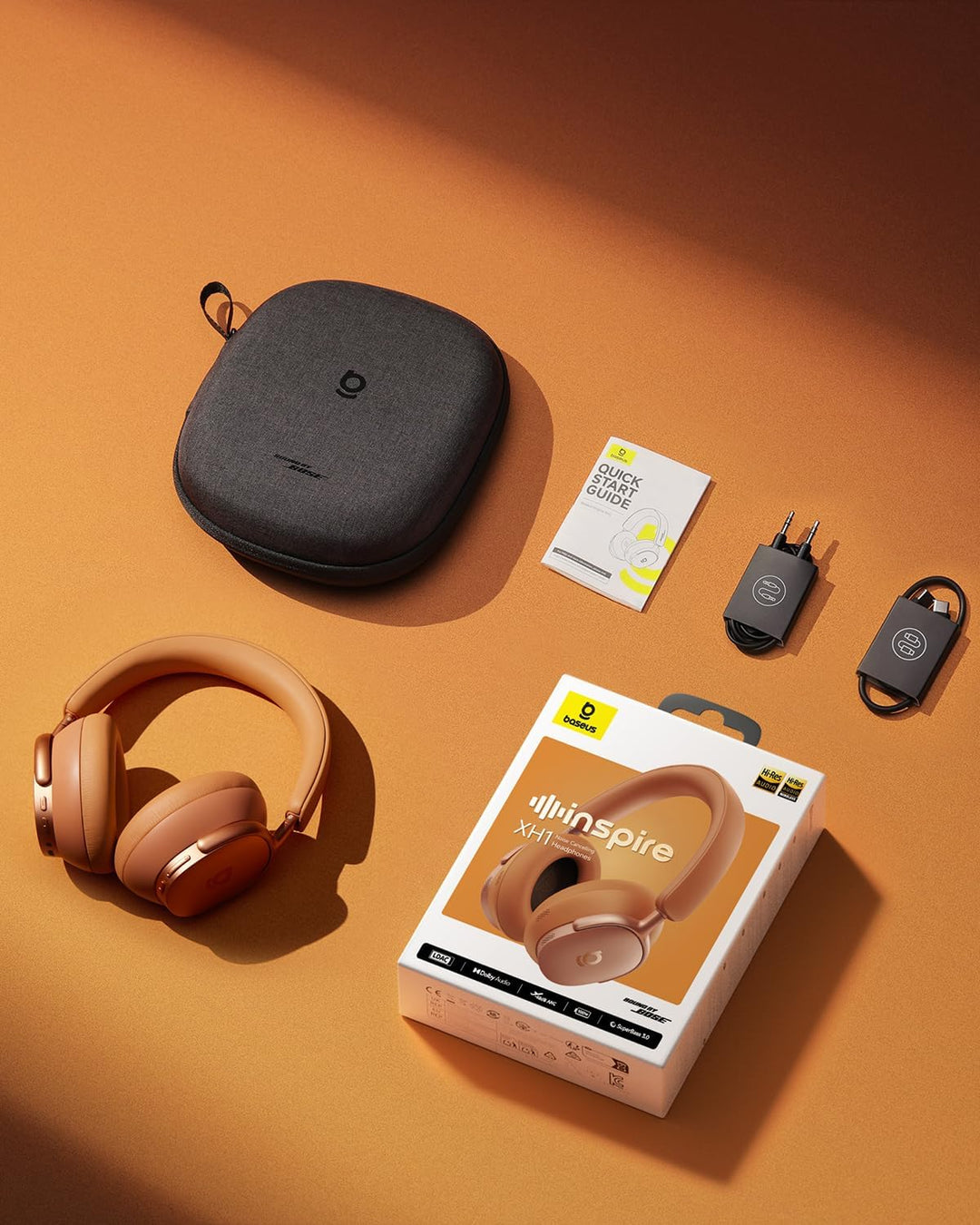 Baseus Inspire XH1 Over-Ear Kopfhörer mit Noise Cancelling, Sound by Bose, Cloud-Komfort, Dolby Audi
