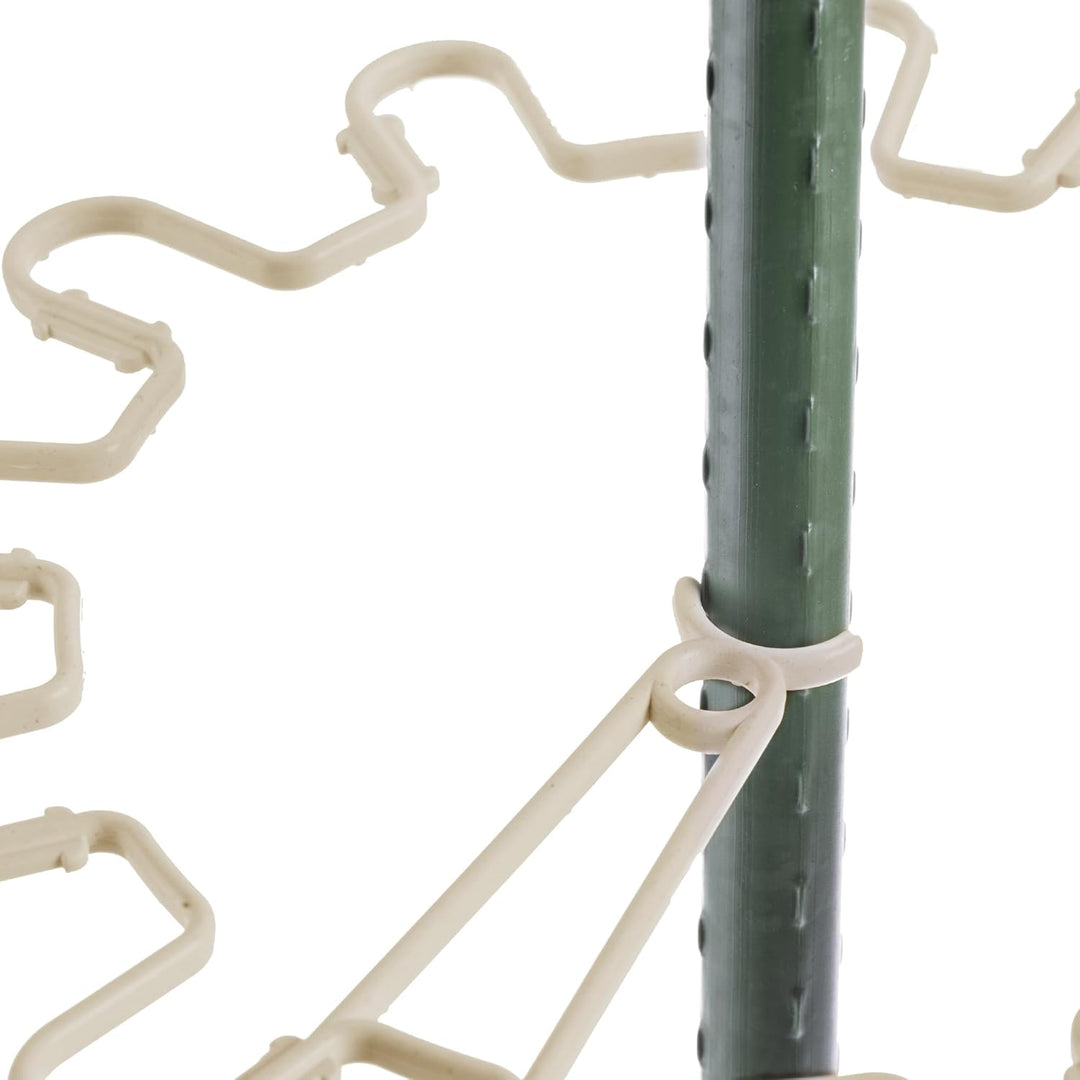 KADAX Staudenhalter Rund Ø 21 cm im 10er Set, Pflanzenhalter aus Kunststoff, Pflanzenstütze, Stauden