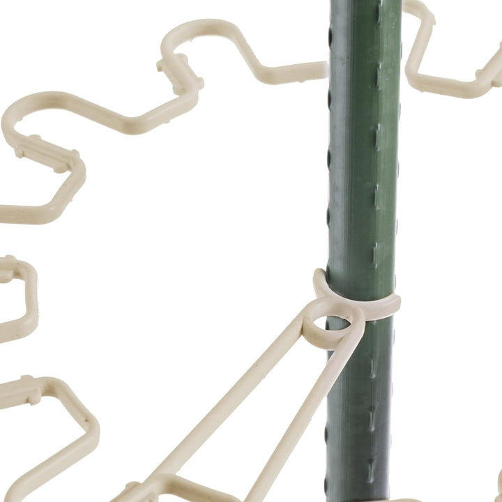 KADAX Staudenhalter Rund Ø 21 cm im 10er Set, Pflanzenhalter aus Kunststoff, Pflanzenstütze, Stauden