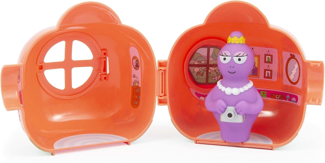 Giochi Preziosi Barbapapa Barpapapà-Lachs-Häuschen mit Blumenmalerei aussen Tür und Fenster zum Öffn