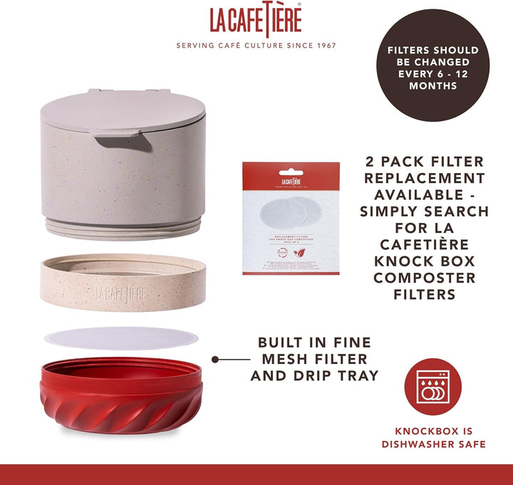 La Cafetière Renew Composter and Coffee Knockbox, 75ml Espresso Dump Bin für Kaffeesatz mit Abnehmba