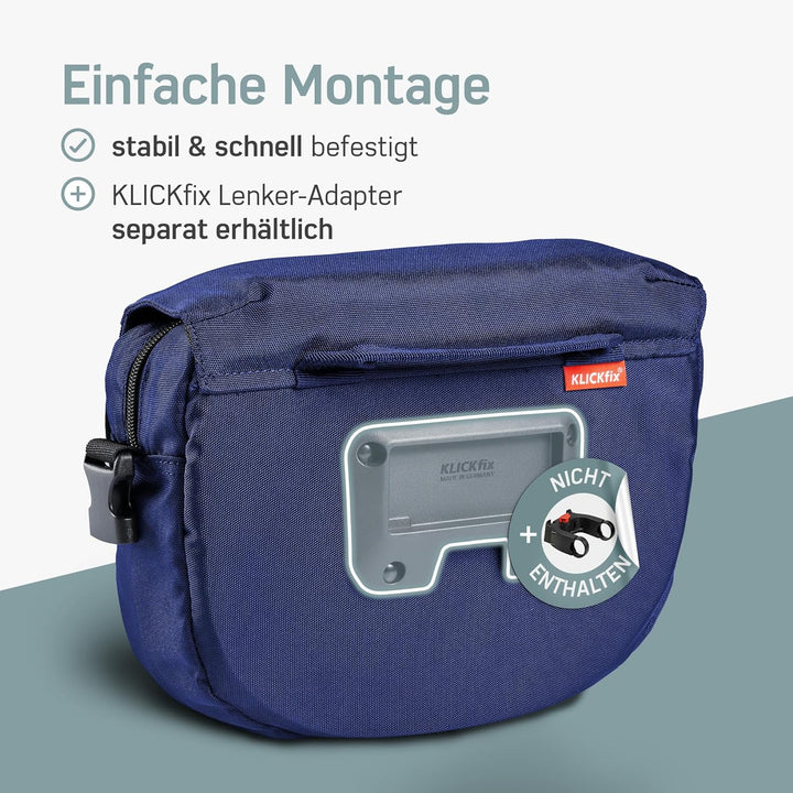 Borgen KLICKfix Lenkertasche Fahrrad - Wasserabweisende und geräumige Fahrrad Lenkertasche 5 L - Fah
