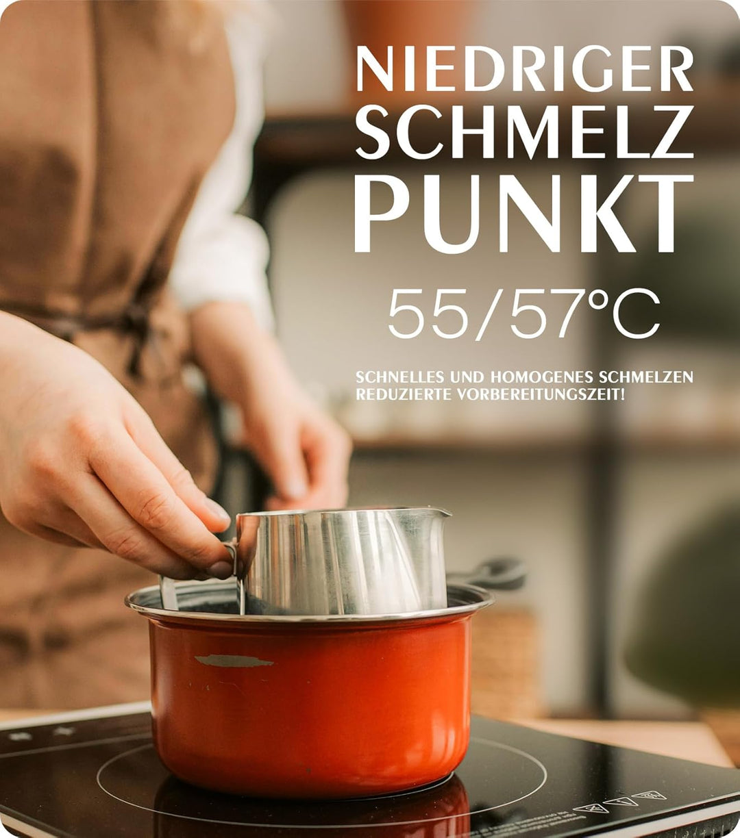 Sojawachs für Kerzen 3kg, BOYUJK Premium Natürlich Kerzenwachs, 100% Sojawachs für die Kerzenherstel